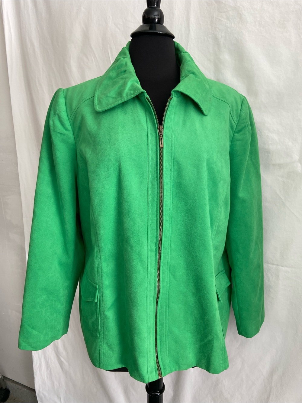 TanJay Bright Green Zip-Front Jacket 16P